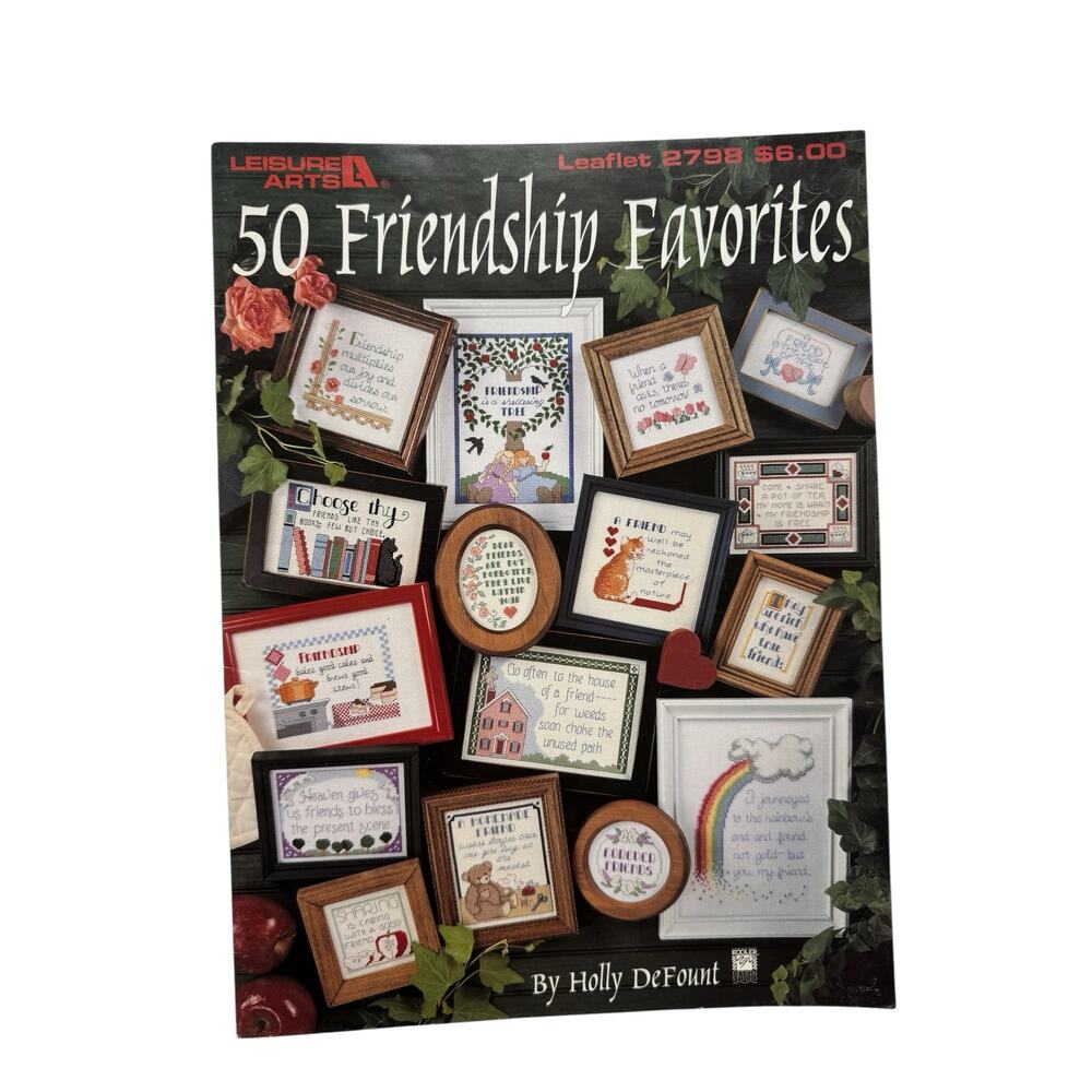 Vintage 50 Friendship Favorites Cross Stitch Designs 2798 Love Rainbow Cats Home
